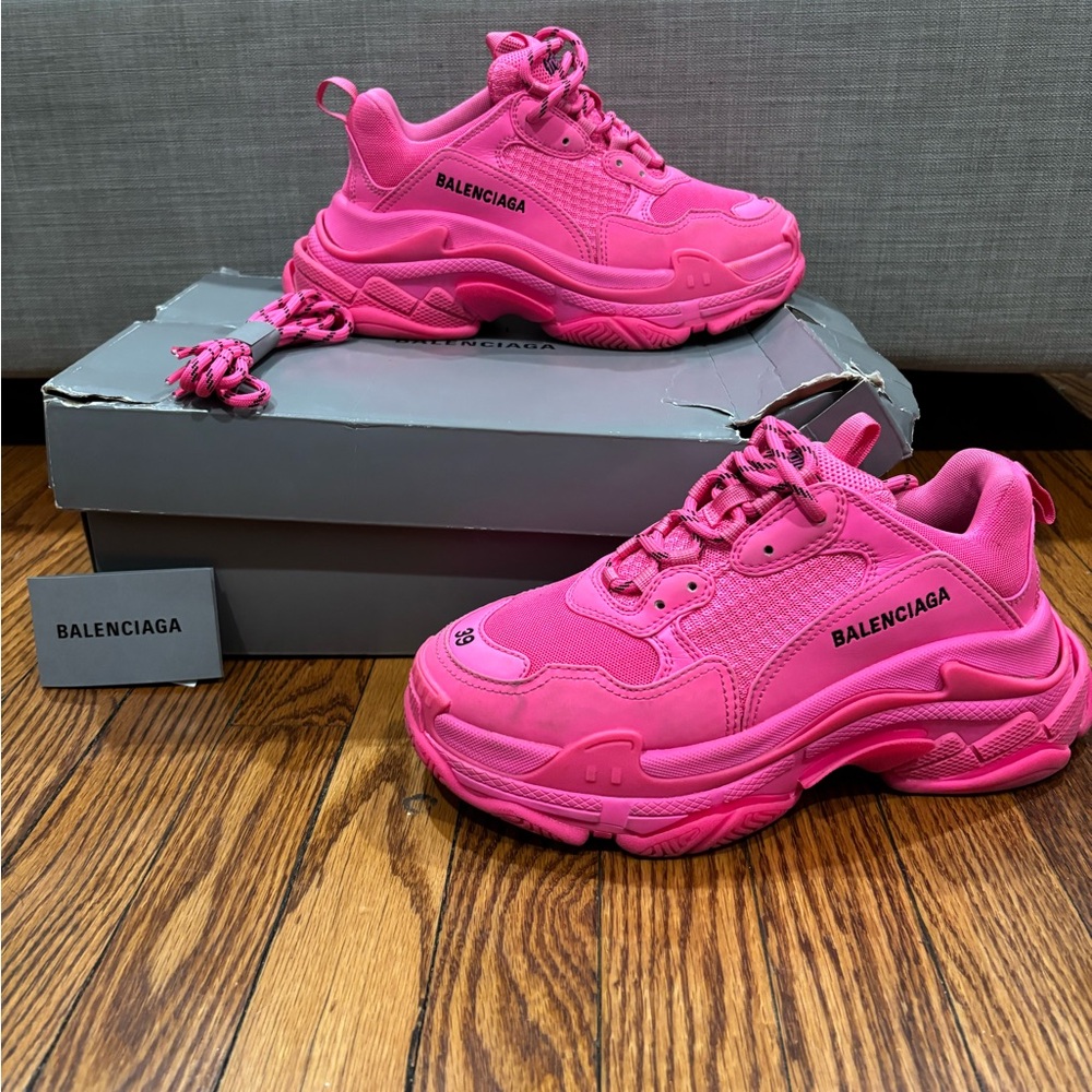 Balenciaga Women's Bold Pink Sneakers